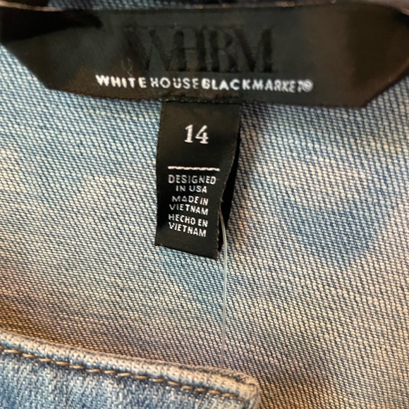 White House Black Market denim and tweed Jacket. NWT - Picture 2 of 5